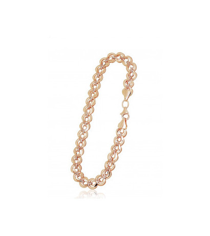 Auksinė apyrankė 1600049(Au-R+PRh-W), Raudonas Auksas 585°, rodis (padengti)