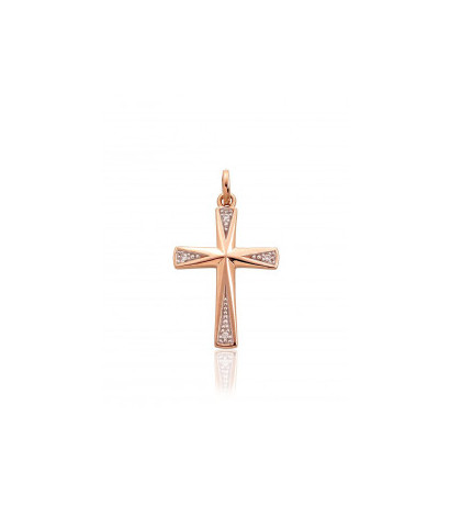 Auksinis pakabukas 1300885(Au-R+PRh-W)_DI, Raudonas Auksas 585°, rodis (padengti) , Briliantai