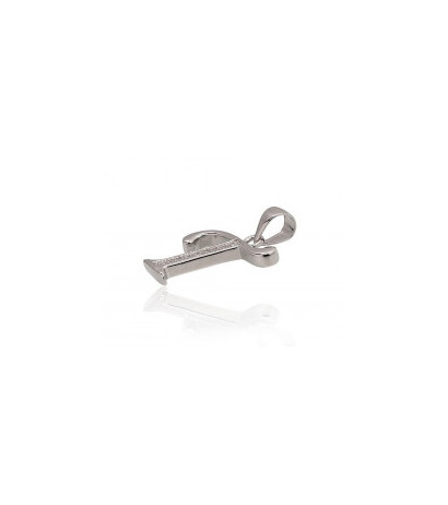 Sidabrinis pakabukas 2301623(PRh-Gr)_CZ, Sidabras 925°, rodis (padengti), Cirkonai