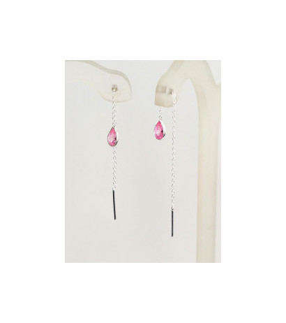 Sidabriniai auskarai 2200266_CZ-PI, Sidabras 925°, Cirkonai