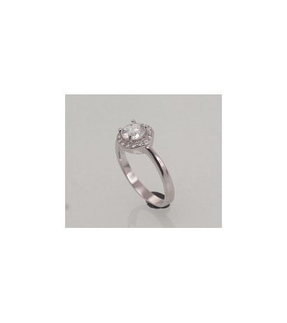 Sidabrinis žiedas 2101469(PRh-Gr)_CZ, Sidabras 925°, rodis (padengti), Cirkonai