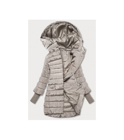 LONG JACKET WITH HOOD BLACK (PM7231) striukė