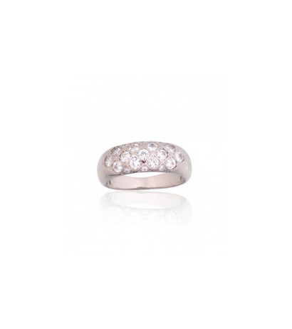 Sidabrinis žiedas 2101807(PRh-Gr)_CZ, Sidabras 925°, rodis (padengti), Cirkonai