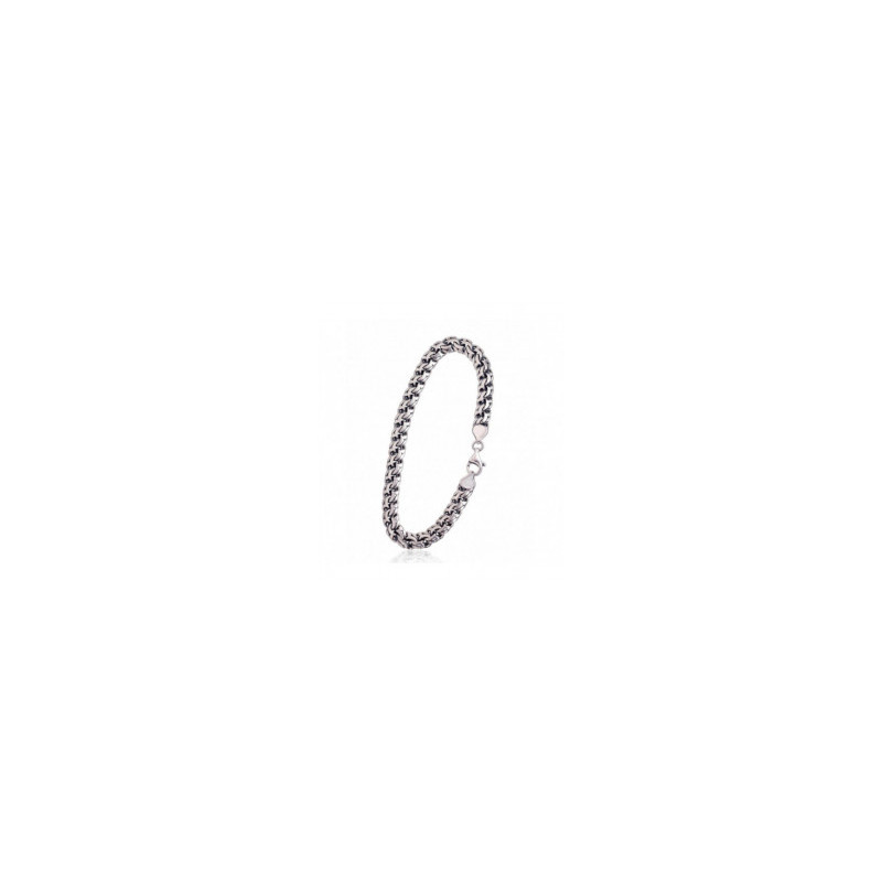 Sidabrinė grandinėlė Bismark 8 mm 2400004(POx-Bk)-bracelet, Sidabras 925°, oksidas (padengti)