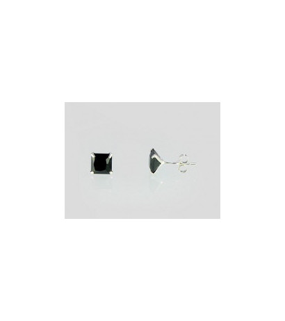 Sidabriniai auskarai –pusetai 2202630_CZ-BK, Sidabras 925°, Cirkonai