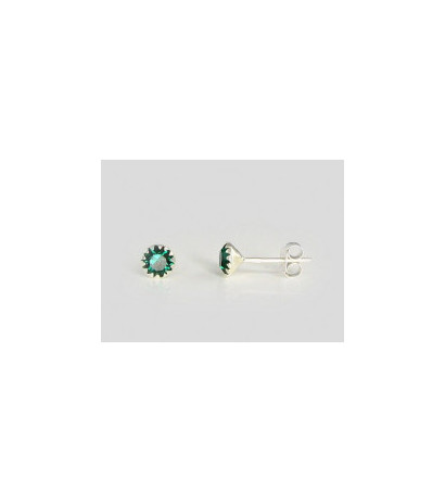 Sidabriniai auskarai –pusetai 2202665_CZ-DG, Sidabras 925°, Cirkonai