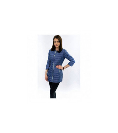 LONG QUILTED JACKET BLUE (21810) striukė LONG QUILTED JACKET BLUE (21810) striukė