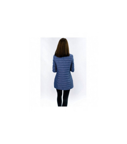 LONG QUILTED JACKET BLUE (21810) striukė LONG QUILTED JACKET BLUE (21810) striukė