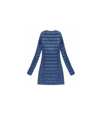 LONG QUILTED JACKET BLUE (21810) striukė LONG QUILTED JACKET BLUE (21810) striukė