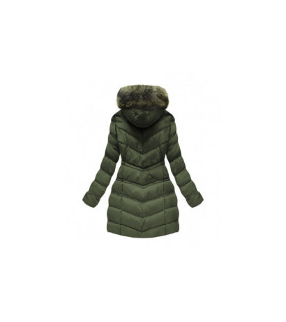 QUILTED HOODED JACKET KHAKI (W749-1) striukė QUILTED HOODED JACKET KHAKI (W749-1) striukė