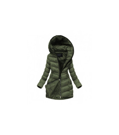 QUILTED HOODED JACKET KHAKI (W749-1) striukė QUILTED HOODED JACKET KHAKI (W749-1) striukė