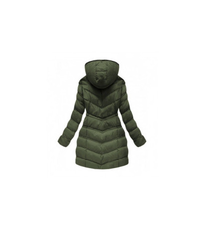 QUILTED HOODED JACKET KHAKI (W749-1) striukė QUILTED HOODED JACKET KHAKI (W749-1) striukė