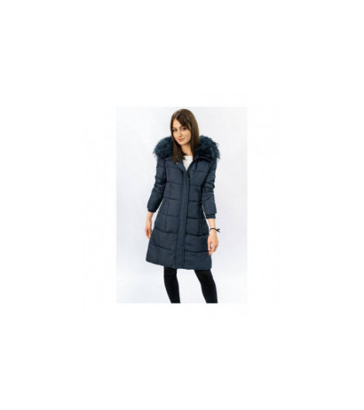 QUILTED HOODED JACKET NAVY BLUE (7757) striukė QUILTED HOODED JACKET NAVY BLUE (7757) striukė