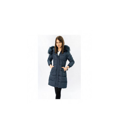 QUILTED HOODED JACKET NAVY BLUE (7757) striukė QUILTED HOODED JACKET NAVY BLUE (7757) striukė