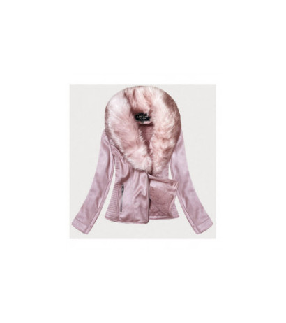 SUEDE MOTORCYCLE JACKET POWDER PINK (6501BIG) striukė