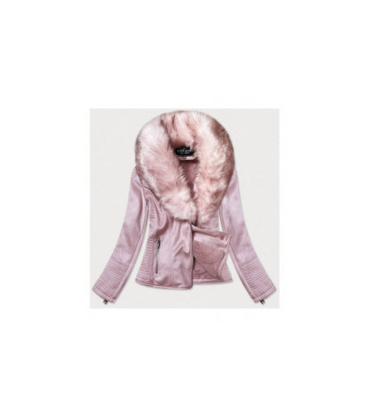 SUEDE MOTORCYCLE JACKET POWDER PINK (6501) striukė