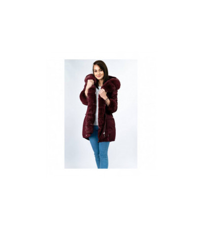 COTTON PARKA WITH FUR WINE (XW805X) striukė COTTON PARKA WITH FUR WINE (XW805X) striukė