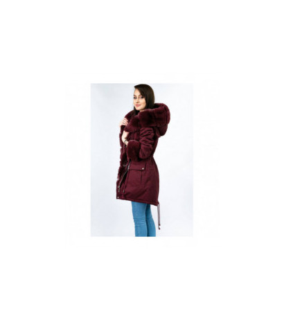 COTTON PARKA WITH FUR WINE (XW805X) striukė COTTON PARKA WITH FUR WINE (XW805X) striukė