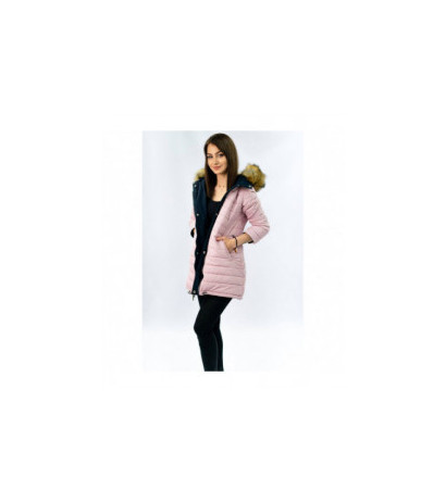 REVERSIBLE HOODED JACKET NAVY BLUE-PINK (W213) striukė REVERSIBLE HOODED JACKET NAVY BLUE-PINK (W213) striukė