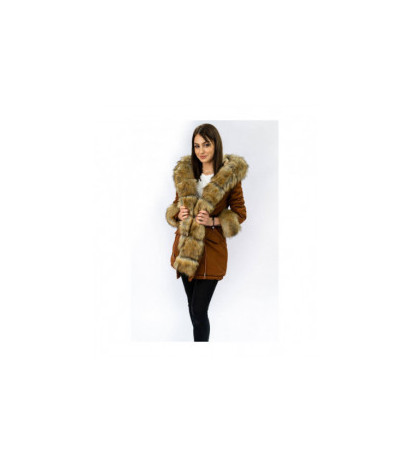 COTTON PARKA WITH FUR CARAMEL (XW793X) striukė COTTON PARKA WITH FUR CARAMEL (XW793X) striukė