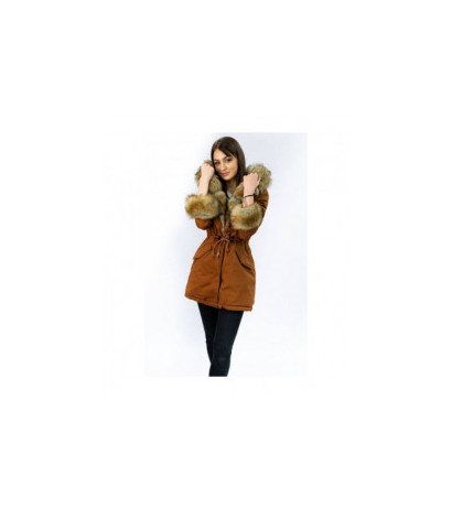 COTTON PARKA WITH FUR CARAMEL (XW793X) striukė COTTON PARKA WITH FUR CARAMEL (XW793X) striukė