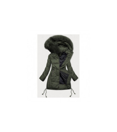 QUILTED HOODED JACKET KHAKI (7690) striukė