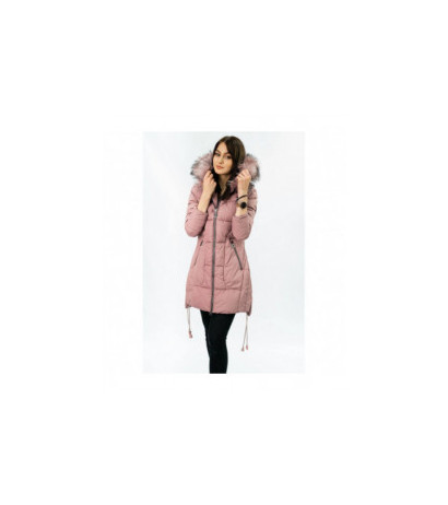 QUILTED HOODED JACKET VINTAGE PINK (7690) striukė QUILTED HOODED JACKET VINTAGE PINK (7690) striukė