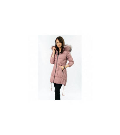 QUILTED HOODED JACKET VINTAGE PINK (7690) striukė QUILTED HOODED JACKET VINTAGE PINK (7690) striukė
