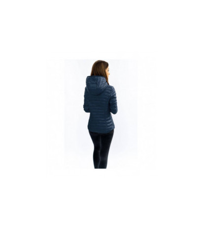 QUILTED HOODED JACKET NAVY BLUE (B1078-30) striukė