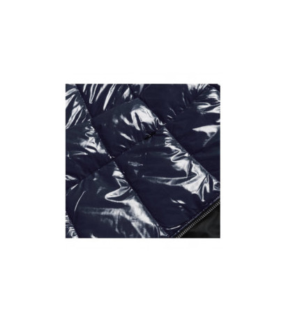 GLOSSY QUILTED NAVY JACKET (7695) striukė GLOSSY QUILTED NAVY JACKET (7695) striukė