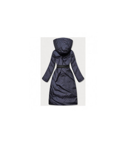 LONG JACKET WITH HOOD BLACK (PM7231) striukė
