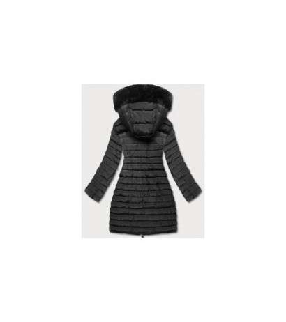 LONG JACKET WITH HOOD BLACK (PM7231) striukė LONG JACKET WITH HOOD BLACK (PM7231) striukė