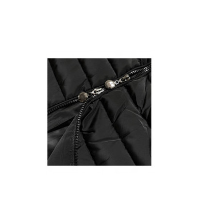 LONG JACKET WITH HOOD BLACK (PM7231) striukė LONG JACKET WITH HOOD BLACK (PM7231) striukė
