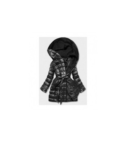 LONG JACKET WITH HOOD BLACK (PM7231) striukė LONG JACKET WITH HOOD BLACK (PM7231) striukė