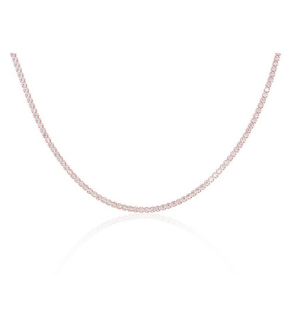 Sidabrinis vėrinys 2500145(PAu-R)_CZ, Sidabras 925°, raudonas auksas (padengti), Cirkonai