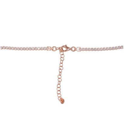 Sidabrinis vėrinys 2500145(PAu-R)_CZ, Sidabras 925°, raudonas auksas (padengti), Cirkonai