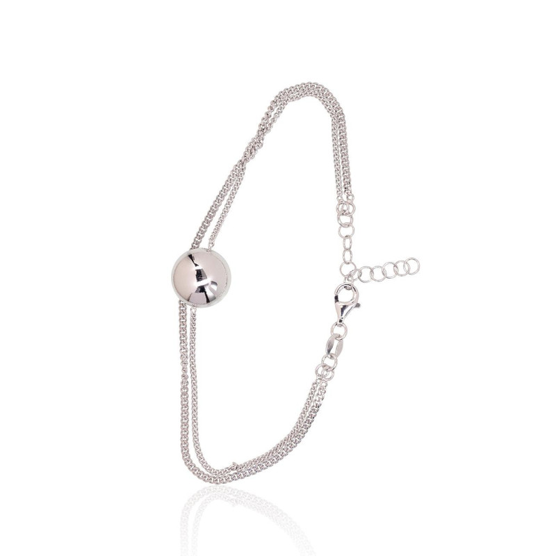 Sidabrinės apyrankės 2600430(PRh-Gr), Sidabras 925°, rodis (padengti)