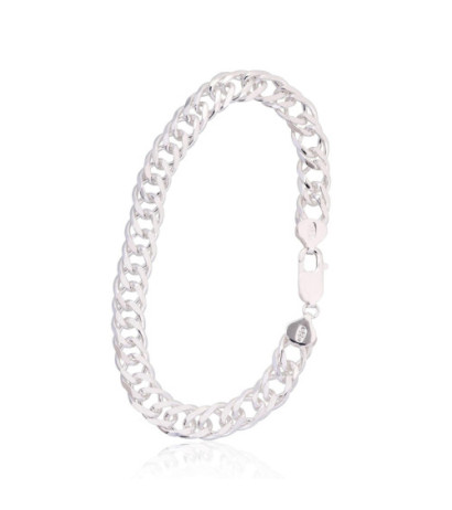 Sidabrinė grandinėlė Double rombo 8.5 mm , briaunų apdirbimas deimantu 2400156, Sidabras 925°