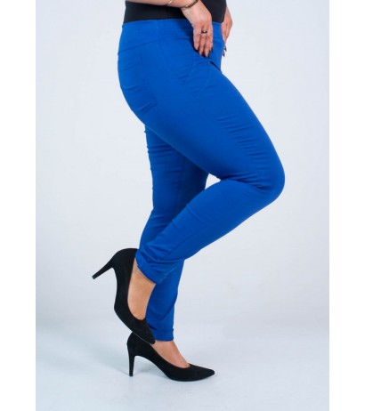 Ilgos tamprios kelnės paaukštintu liemeniu BENGALINY 07 K22 Cornflower Ilgos tamprios kelnės paaukštintu liemeniu BENGALINY 07 K22 Cornflower