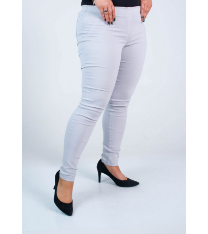 Ilgos tamprios kelnės paaukštintu liemeniu BENGALINY 07 K11 Light pigeon