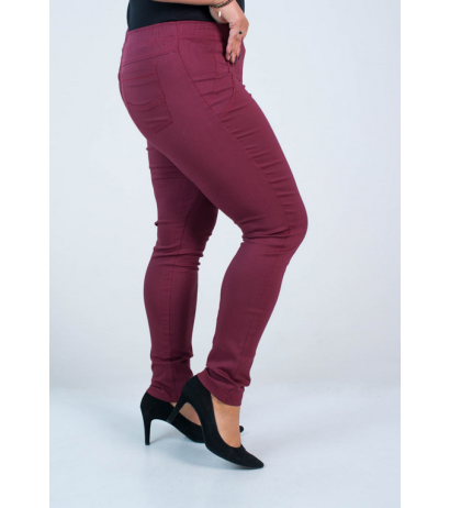 Ilgos tamprios kelnės paaukštintu liemeniu BENGALINY 07 K16 Burgundy Ilgos tamprios kelnės paaukštintu liemeniu BENGALINY 07 K16 Burgundy