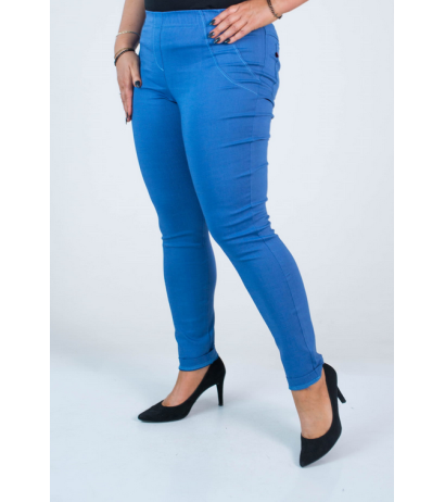 Ilgos tamprios kelnės paaukštintu liemeniu BENGALINY 07 Blue Ilgos tamprios kelnės paaukštintu liemeniu BENGALINY 07 Blue
