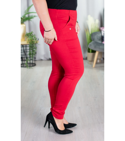 Ilgos tamprios kelnės paaukštintu liemeniu BENGALINY 09 K05 Red Ilgos tamprios kelnės paaukštintu liemeniu BENGALINY 09 K05 Red