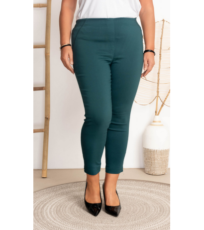 Tamprios kelnės paaukštintu liemeniu BENGALINY 04 K22 Malachit