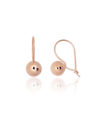 Auksiniai auskarai ant kabliukų 1201665(Au-R), Raudonas Auksas 585°