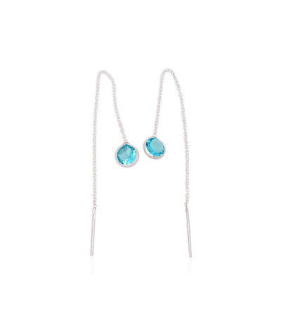 Sidabriniai auskarai 2202724_CZ-AQ, Sidabras 925°, Cirkonai