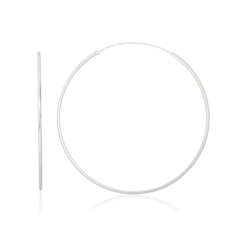 Sidabriniai auskarai –žiedai 2203888, Sidabras 925°