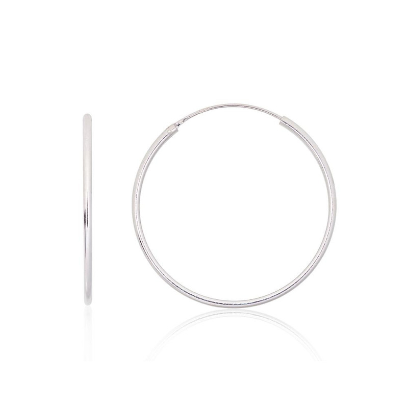 Sidabriniai auskarai –žiedai 2203901, Sidabras 925°