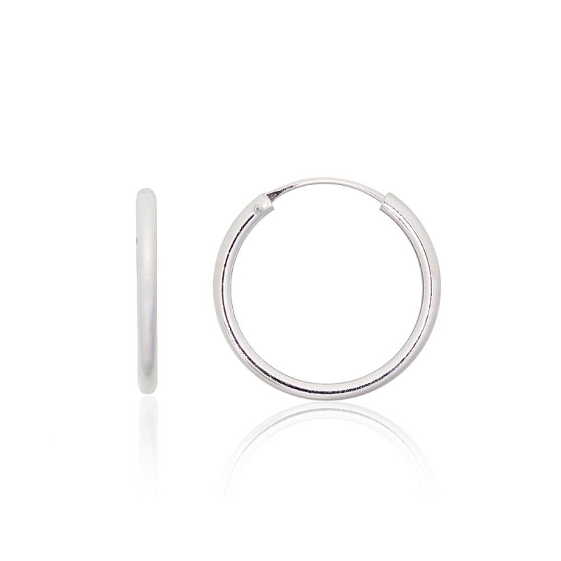 Sidabriniai auskarai –žiedai 2203914, Sidabras 925°