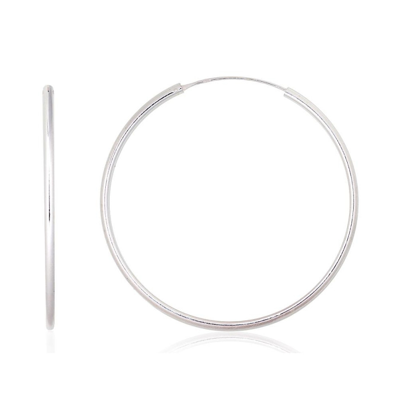 Sidabriniai auskarai –žiedai 2203922, Sidabras 925°